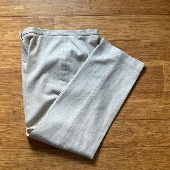 Liz Claiborne Cream Wool Blend Trousers, Size 10 - Picture 1 of 7